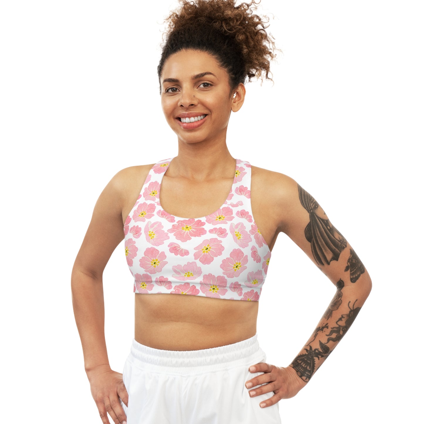 Seamless Sports Bra Flowers