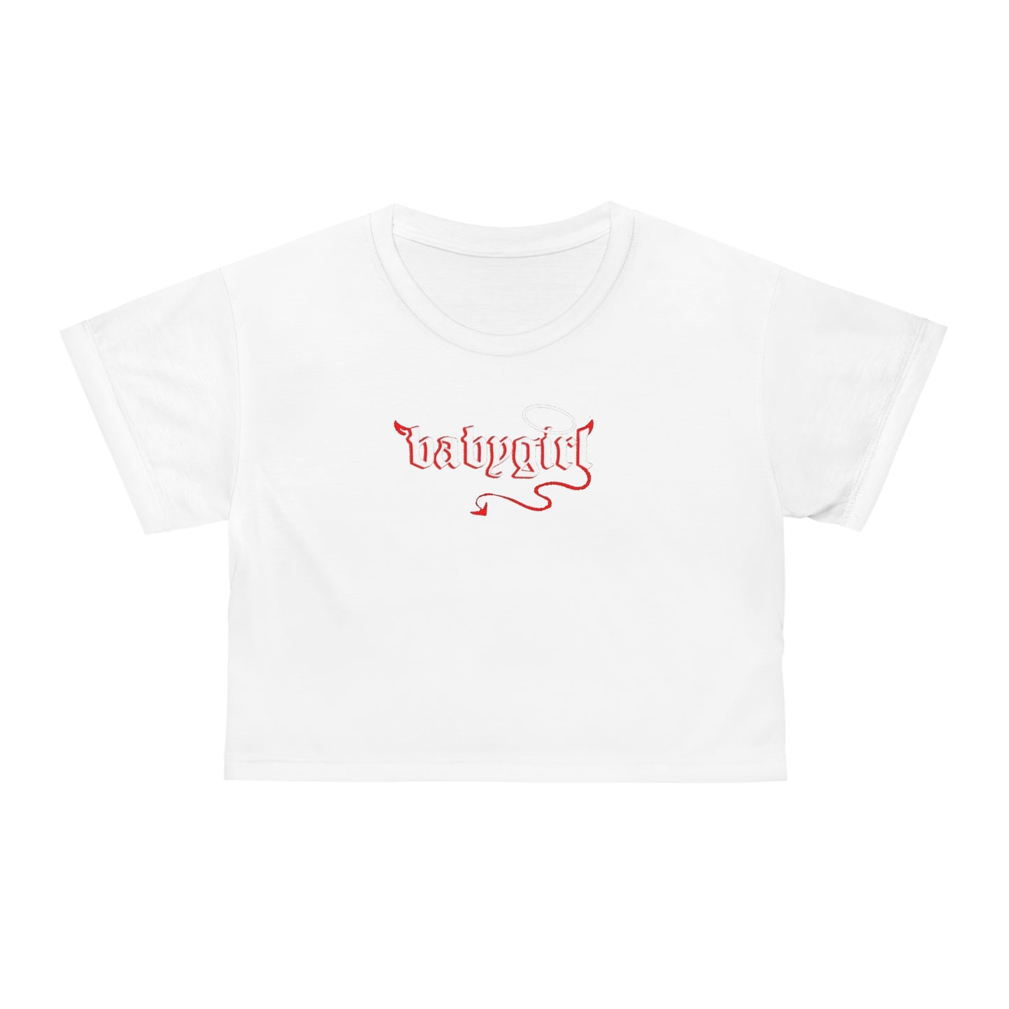 "BabyGirl" Crop Tee (AOP)