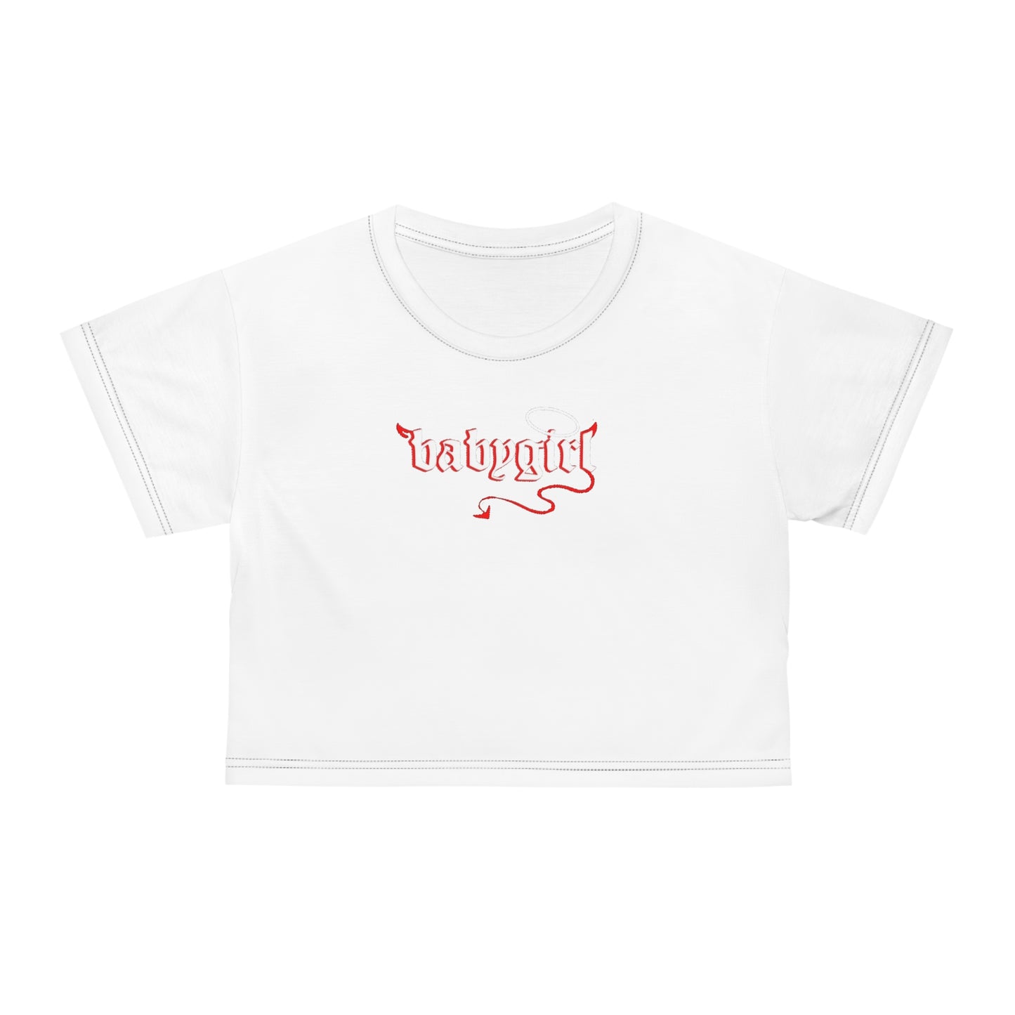 "BabyGirl" Crop Tee (AOP)