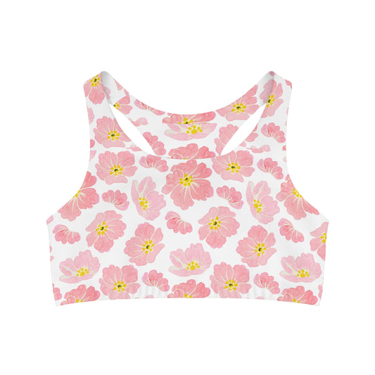 Seamless Sports Bra Flowers