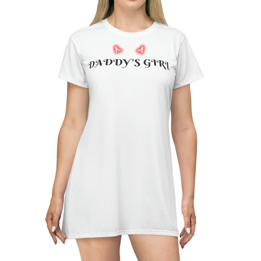 "Daddys Girl" T-Shirt Dress (AOP)