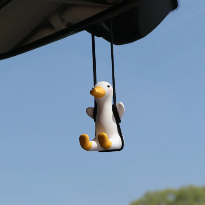 Swinging Duck Cute Mirror Accessory