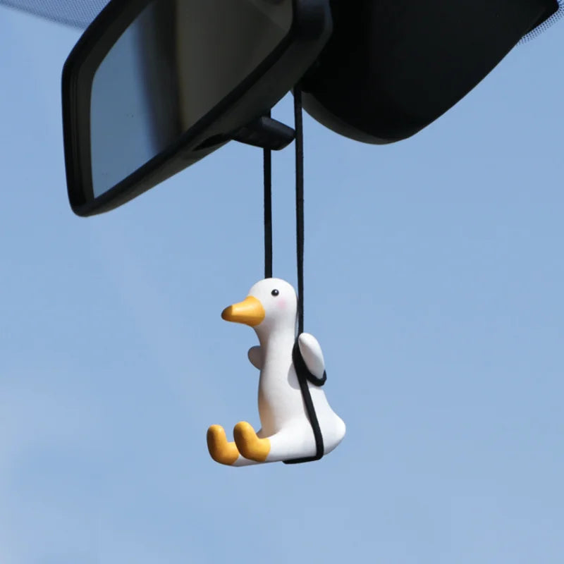 Swinging Duck Cute Mirror Accessory