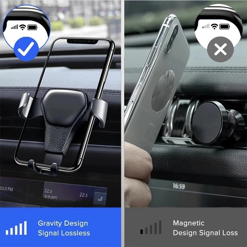 Phone Holder "Gravity vent clip on"